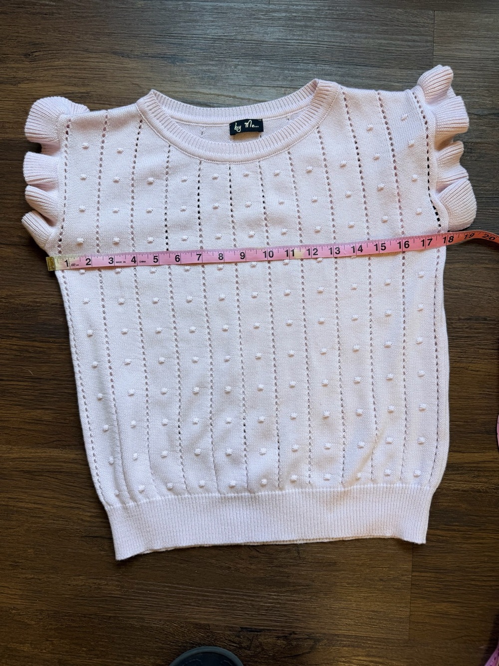 Light Pink Ruffle Sleeve Sweater - Picture 7 of 14